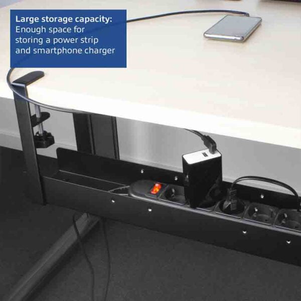 ACT AC8376 UNDER DESK EXTENDABLE CABLE MANAGEMENT TRAY W/CLAMP MOUNT