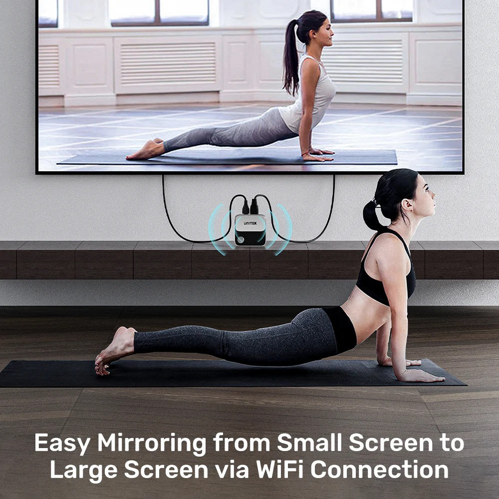 Unitek Wireless Screen Sharing Adapter Up to 25M Black