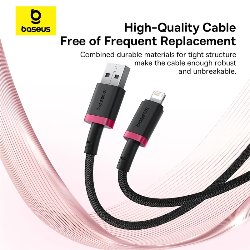 Baseus Cable Lightning to USB-A Dura Series Braided 1.0m Black-Red