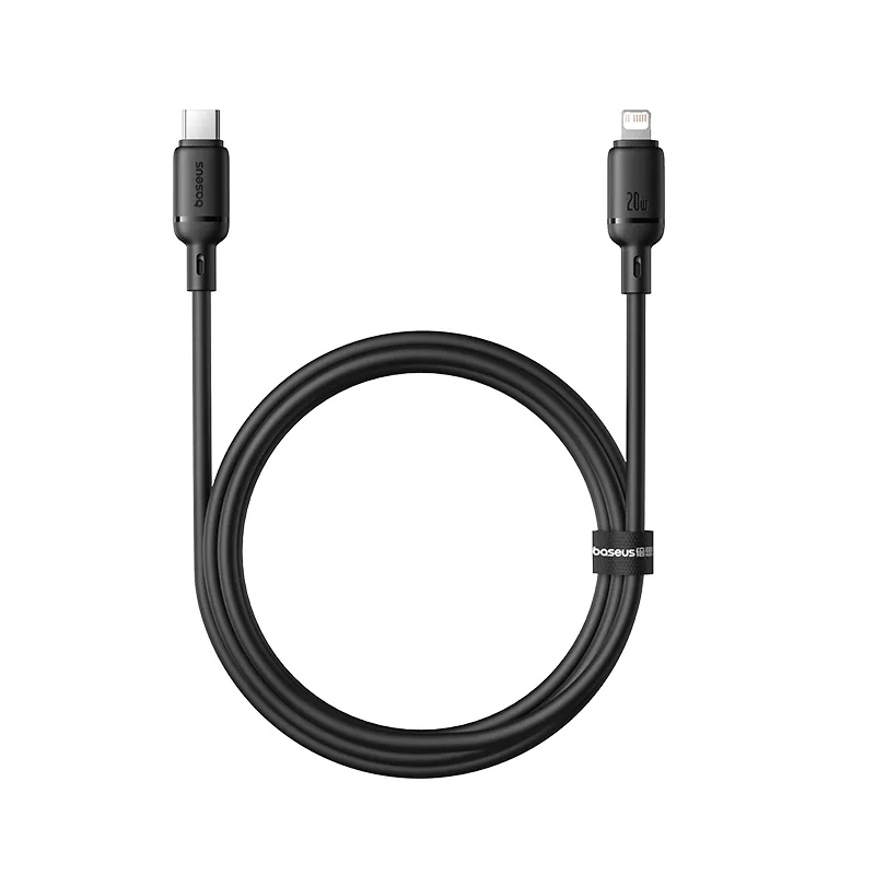 Baseus Cable Lightning to USB-C Silky Series 1.0m Black