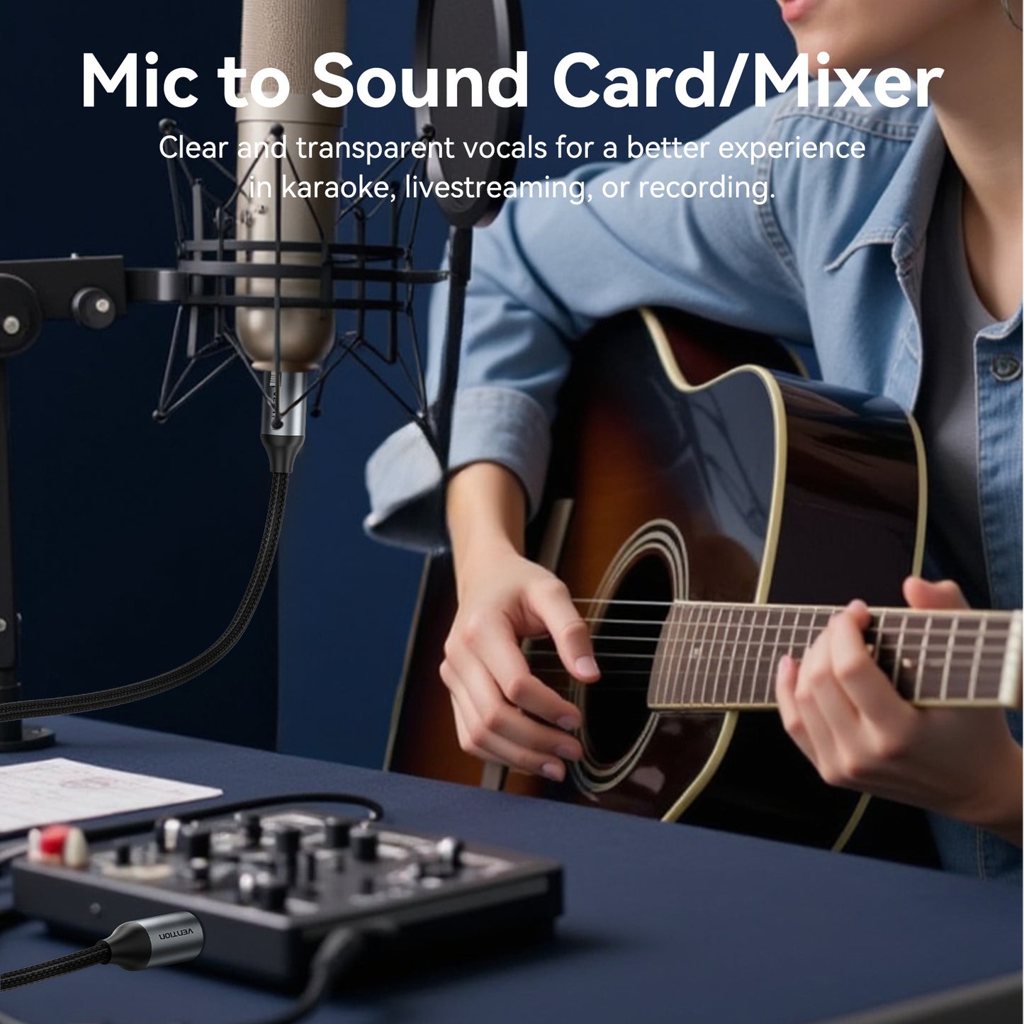 Vention AUDIO XLR M-F Cable Braided-Metal 5.0m BKHHJ