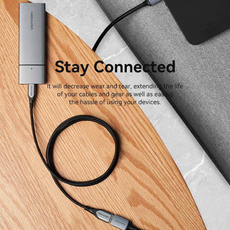 Vention IT Cable USB-A 3.0 M-F Extension Braided Aluminium 3.0m Grey CBLHI