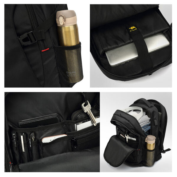 ACT AC8530 15.6″ N/B BACKPACK WITH USB CHARGING PORT GLOBAL BLACK