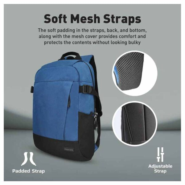 PROMATE BIRGER.BLUE 15.6″ BACKPACK LAPTOP COMFORTSTYLE W/LARGE COMPARTMENTS