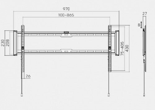 Brateck TV Mount 80x40 Fixed 75kg LP77-48F