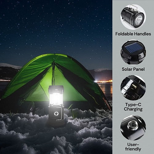 Uniross ULSA05 Solar & USB Rechargeable 360 degrees Lantern with Powerbank