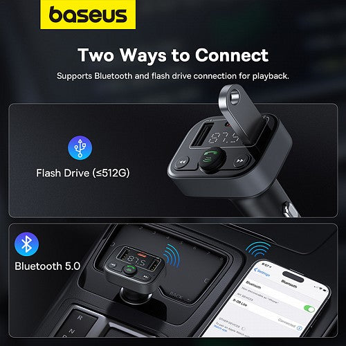 Baseus Car FM Transmitter-Charger USB/BT/SD 18W S09 Lite