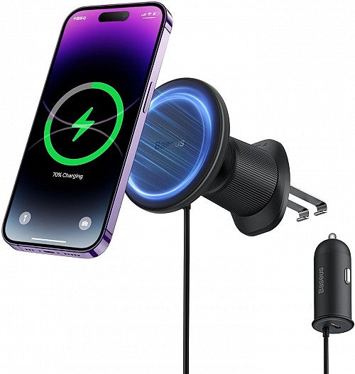 Baseus Car Charger Wireless AirVent Magnetic 15W+25W USB-C CW01