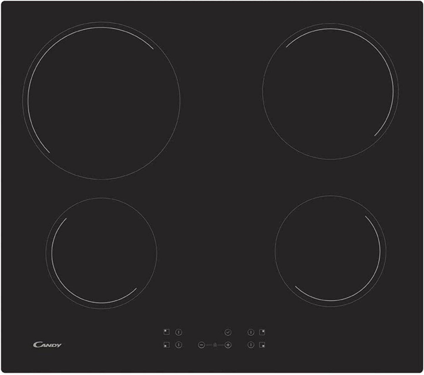 CANDY CC64CH Electric Hobs Vetroceramic 4 Zones Black