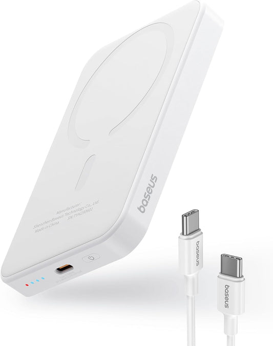 Baseus Powerbank 20W 5000mAh Magnetic Wireless White