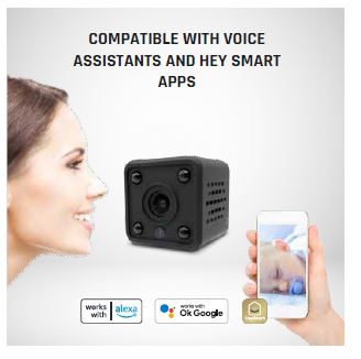 GBC HeyCam Mini HD Indoor WiFi Camera (Built-in Battery)