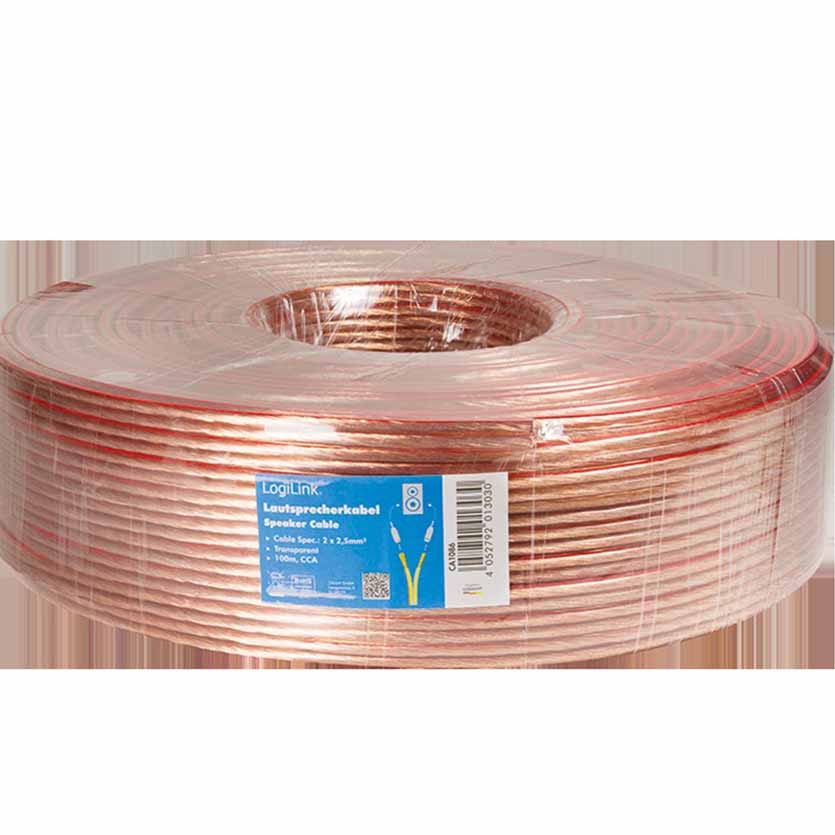 LOGILINK CA1086 100m SPEAKER CBL 2×2.5mm²