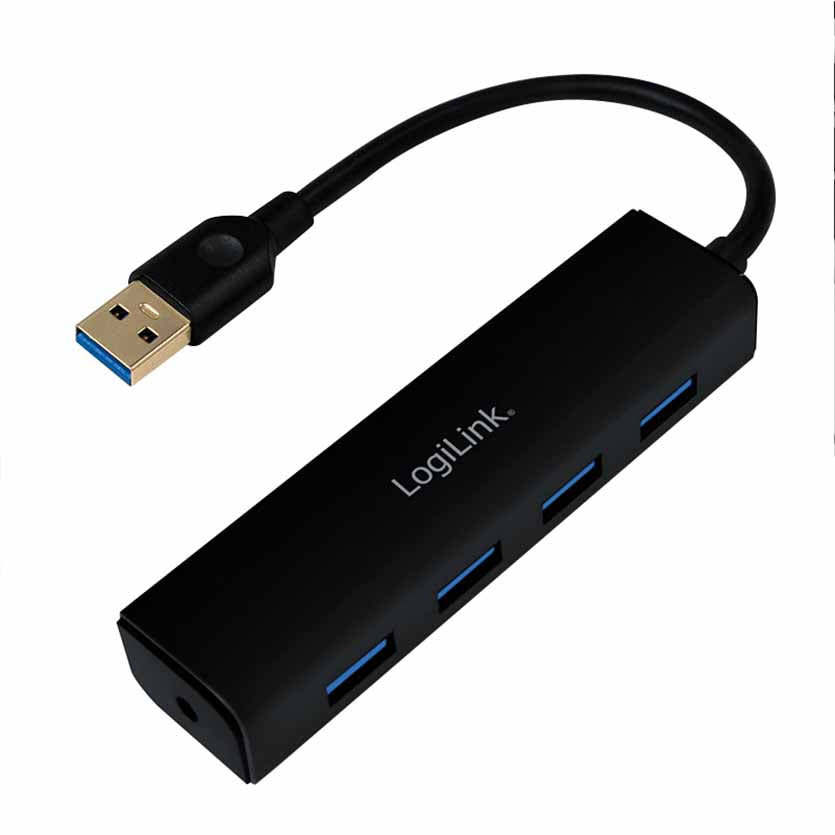 LOGILINK, UA0295 HUB 3.0 4-PORT BLACK