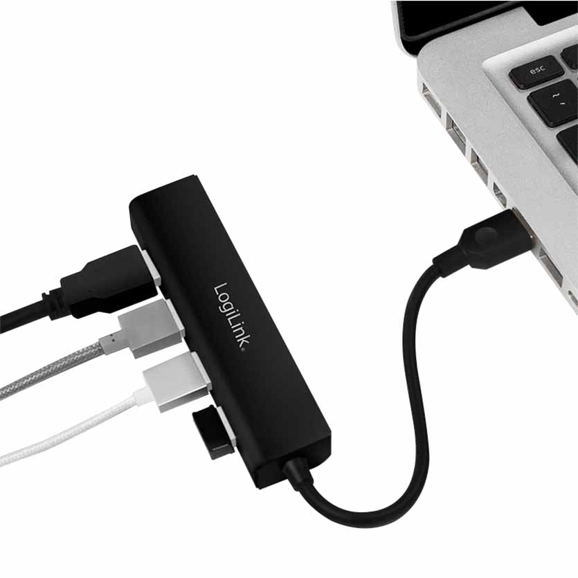 LOGILINK, UA0295 HUB 3.0 4-PORT BLACK