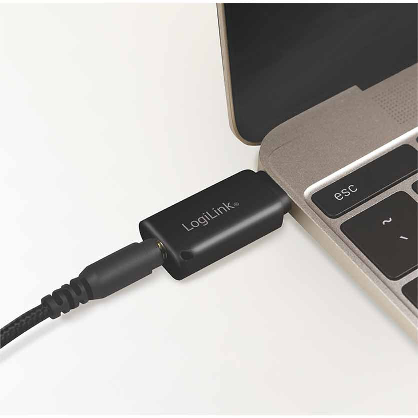 LOGILINK UA0356 SOUNDCARD USB-C TO 3.5mm AUDIO ADAPTER