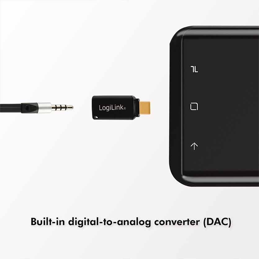 LOGILINK UA0356 SOUNDCARD USB-C TO 3.5mm AUDIO ADAPTER