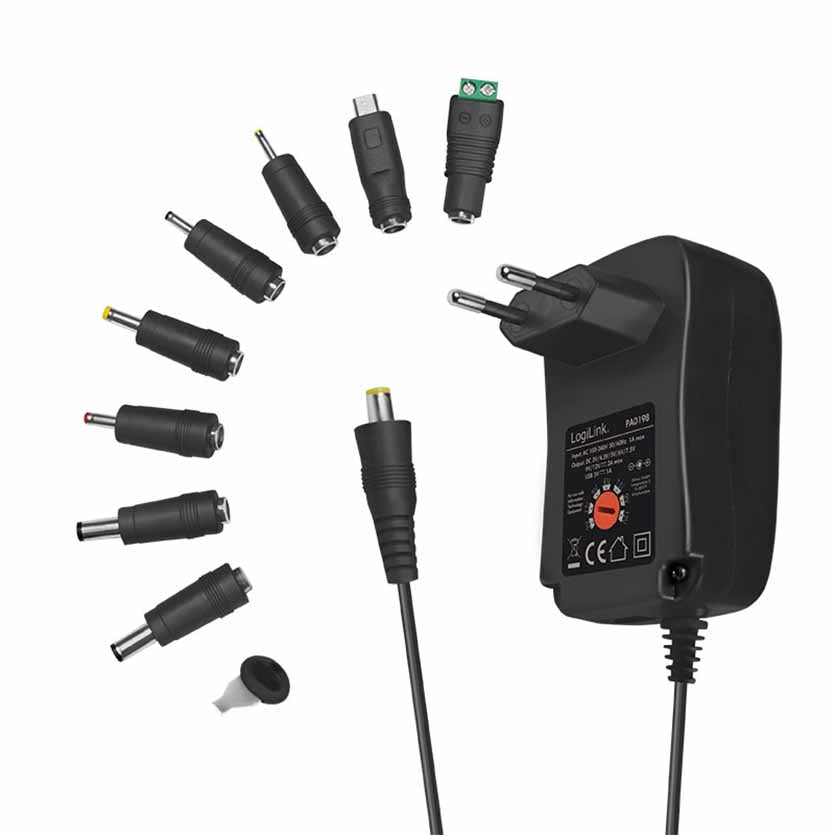 LOGILINK PA0198 UNIVERSAL POWER SUPPLY WITH USB PORT 2A 3-12V 24W