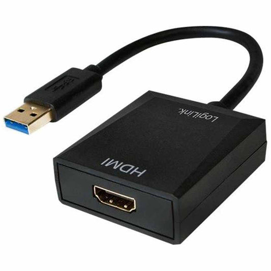LOGILINK UA0233A 0.15m USB3.0 A/M TO HDMI A/F ADAPTER 1080p BLACK