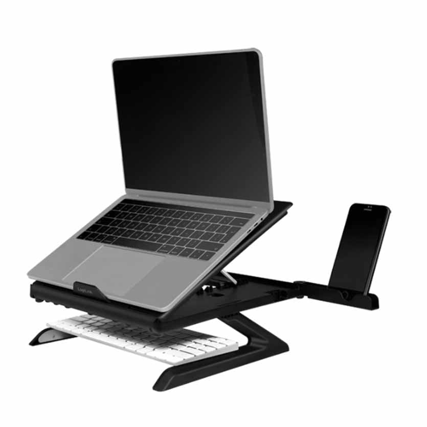 LOGILINK AA0133 NOTEBOOK STAND W/SMARTPHONE HOLDER 10-16″