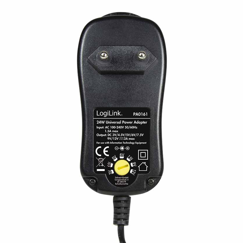 LOGILINK PA0161 UNIVERSAL PSU 2A, 3-12V, 24W