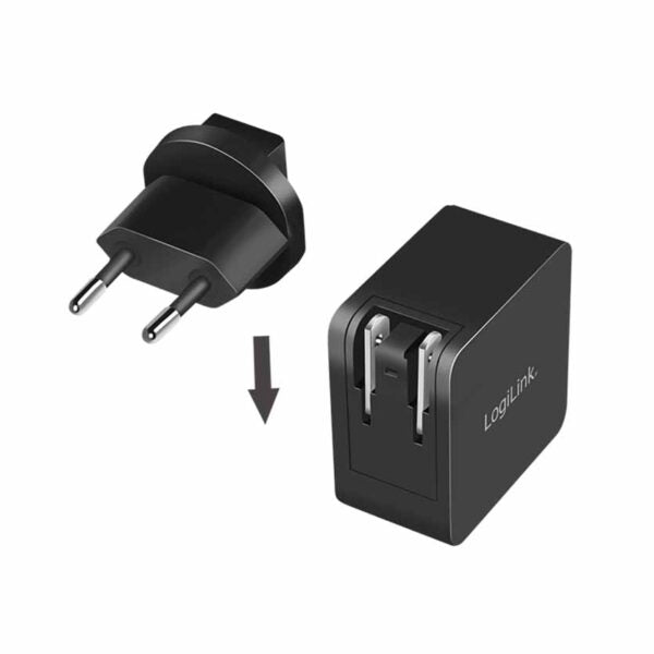 LOGILINK, PA0302 USB SOCKET TRAVEL ADAPTER, 65W 1xUSB-C GaN TECHNOLOGY