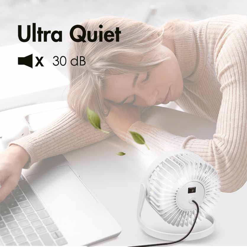 LOGILINK UA0402 USB DESK FAN 12.7cm 30Db WHITE
