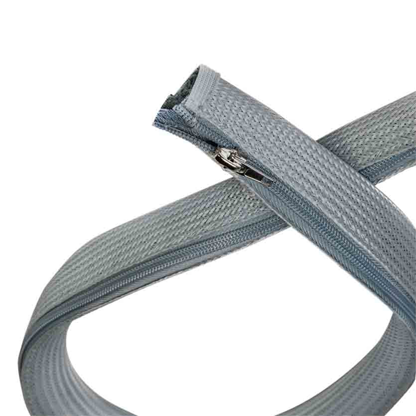 LOGILINK KAB0074 2m CABLE SLEEVE WITH ZIPPER POLYESTER 35mm GREY