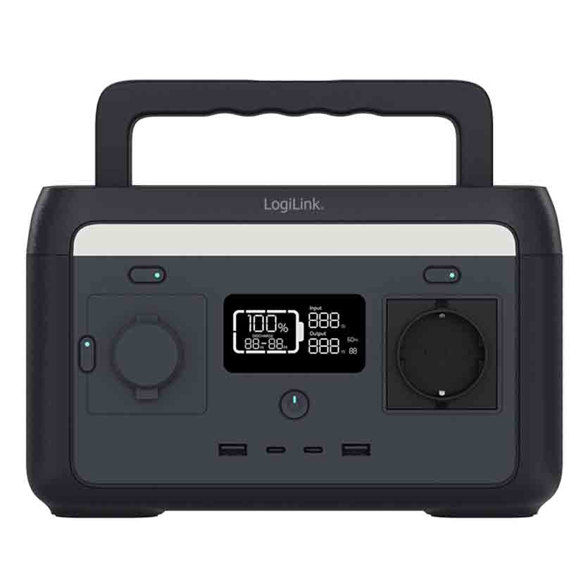 LOGILINK PPS0300 PORTABLE POWERSTATION 300W/LIFEPO4 BATTERIE, BLACK