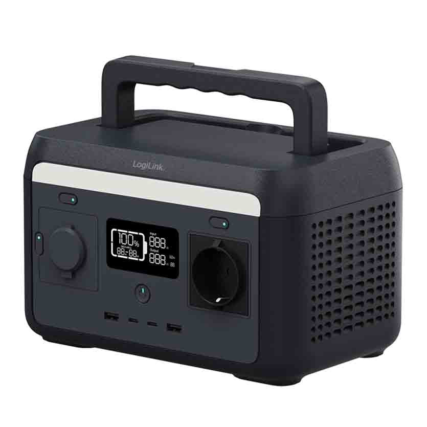 LOGILINK PPS0300 PORTABLE POWERSTATION 300W/LIFEPO4 BATTERIE, BLACK