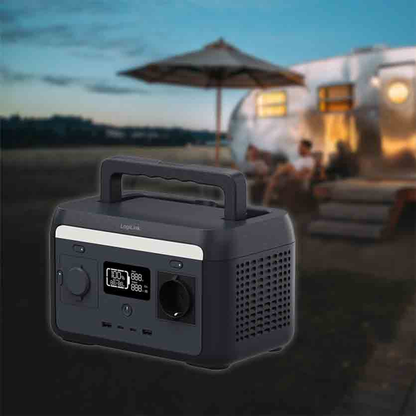 LOGILINK PPS0300 PORTABLE POWERSTATION 300W/LIFEPO4 BATTERIE, BLACK