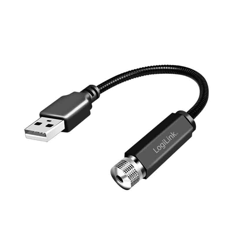 LOGILINK, LED016 USB-A LED STARLIGHT, 6-LIGHT PATTERN W/FLEXIBLE GOOSENECK
