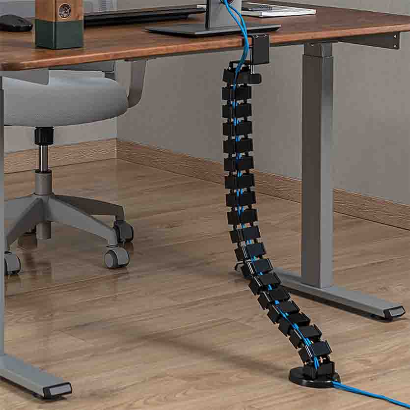 LOGILINK KAB0092 FLEXIBLE VERTICAL CABLE ORGANIZER CLAMP-ON 1347x129mm BLACK