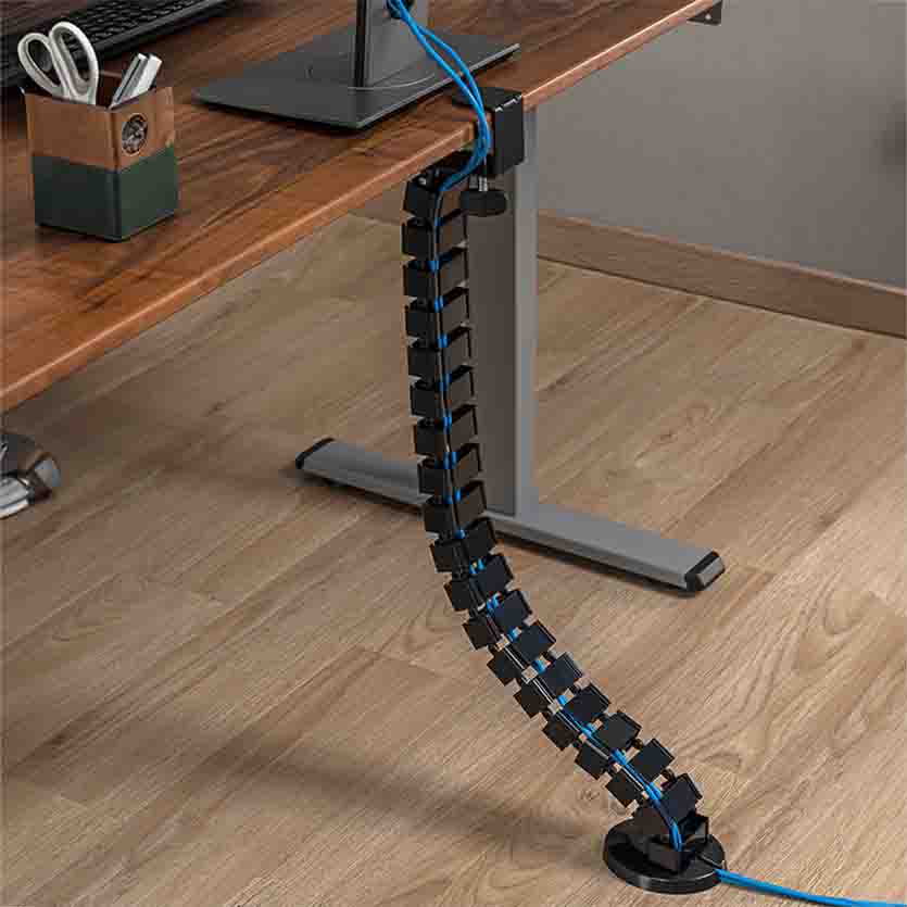 LOGILINK KAB0092 FLEXIBLE VERTICAL CABLE ORGANIZER CLAMP-ON 1347x129mm BLACK
