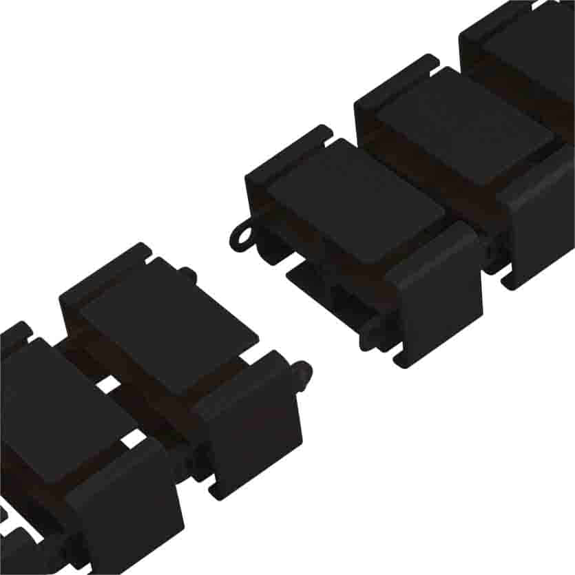LOGILINK KAB0092 FLEXIBLE VERTICAL CABLE ORGANIZER CLAMP-ON 1347x129mm BLACK