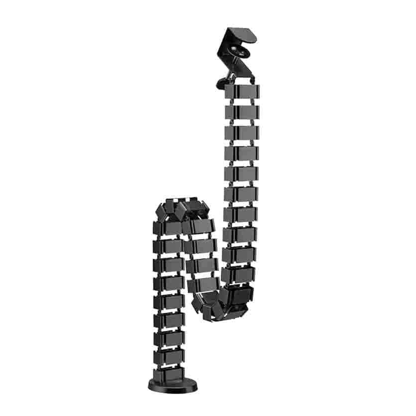 LOGILINK KAB0092 FLEXIBLE VERTICAL CABLE ORGANIZER CLAMP-ON 1347x129mm BLACK
