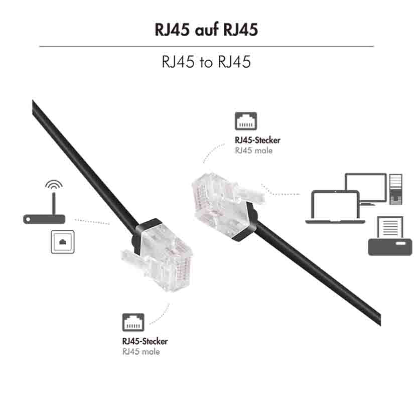 LOGILINK CQ3003U 0.15m CAT6A U/UTP SLIM HIGH-FLEX PATCH CABLE BLACK