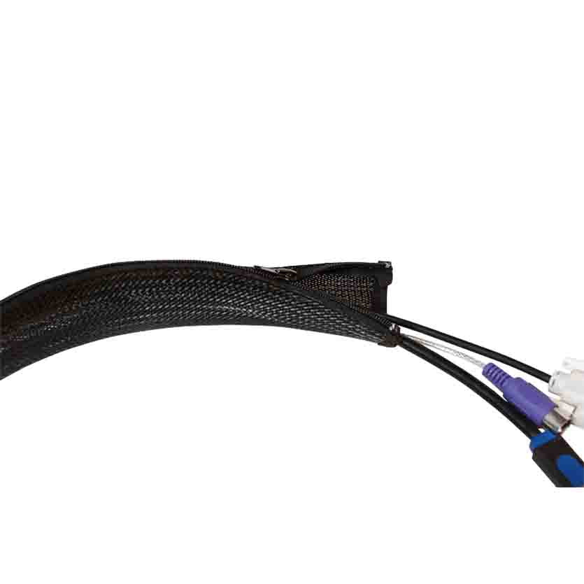 LOGILINK KAB0048 1m CABLE SLEEVE (ZIPPER) POLYESTER OD:50mm BLACK