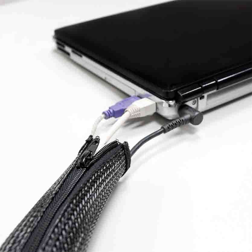 LOGILINK KAB0049 2m CABLE SLEEVE (ZIPPER) POLYESTER OD:50mm BLACK