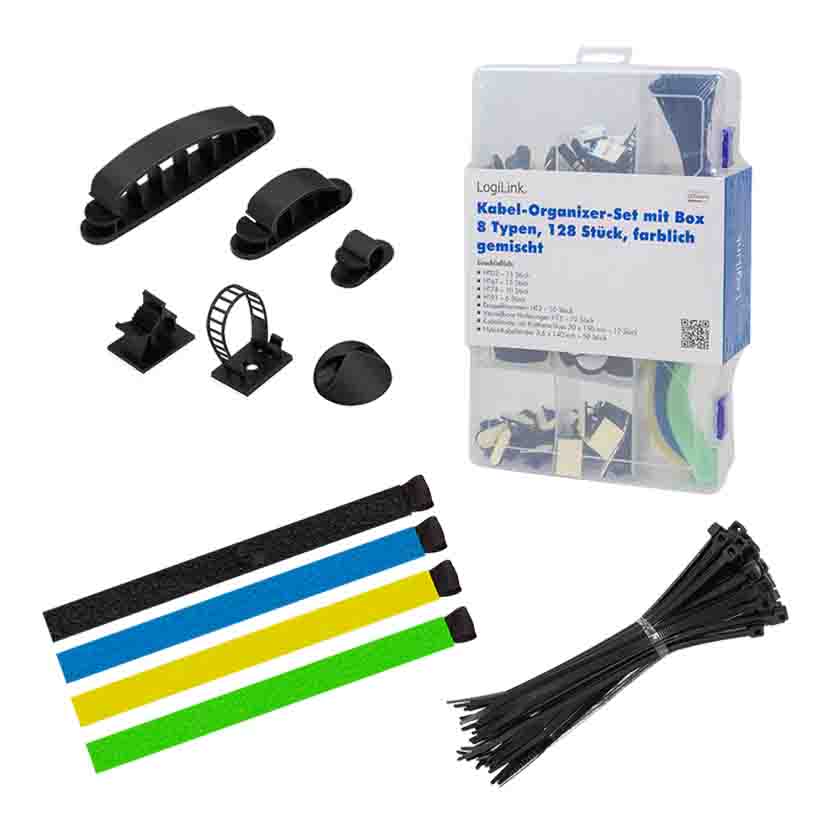 LOGILINK KAB0084 CABLE ORGANIZER SET IN A BOX