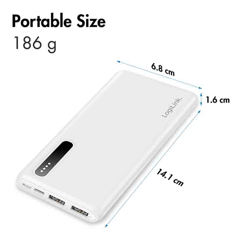 LOGILINK PA0311W POWER BANK 8000mAh WHITE