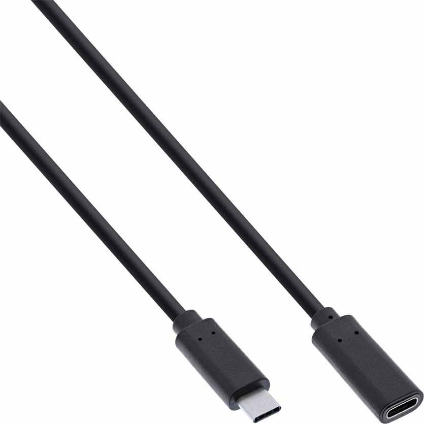 INLINE 35774 1.5m USB-C M/F BLACK USB3.2 EXTENTION CABLE