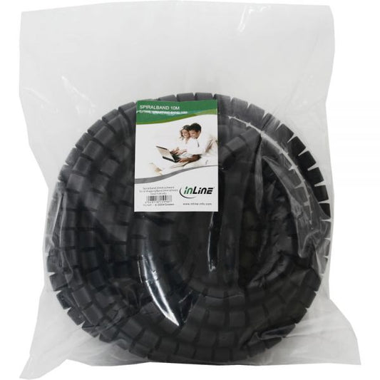 INLINE 59947T 10m SPIRAL WRAPPING BAND 20mm BLACK