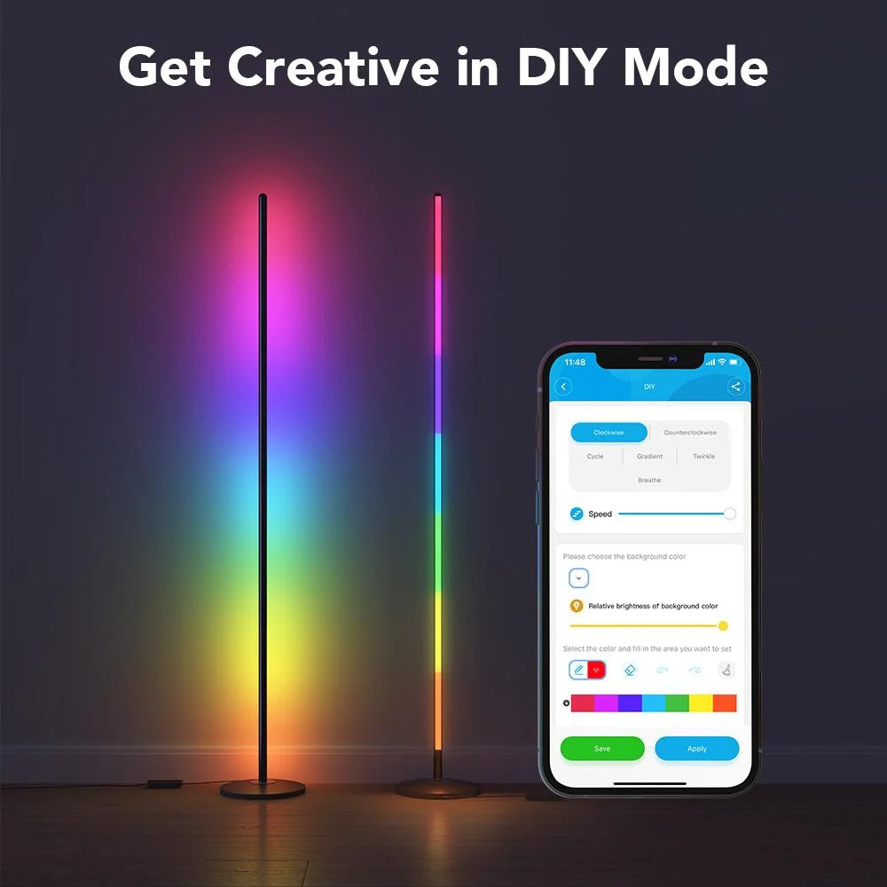 Govee H6076 RGBICW Smart Corner Floor Lamp