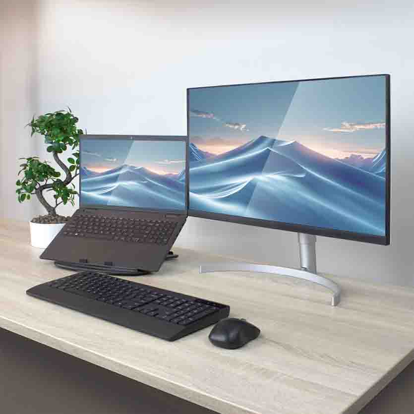 AC8150 FOLDABLE LAPTOP STAND W/7 ADJUSTABLE HEIGHTS, ACT