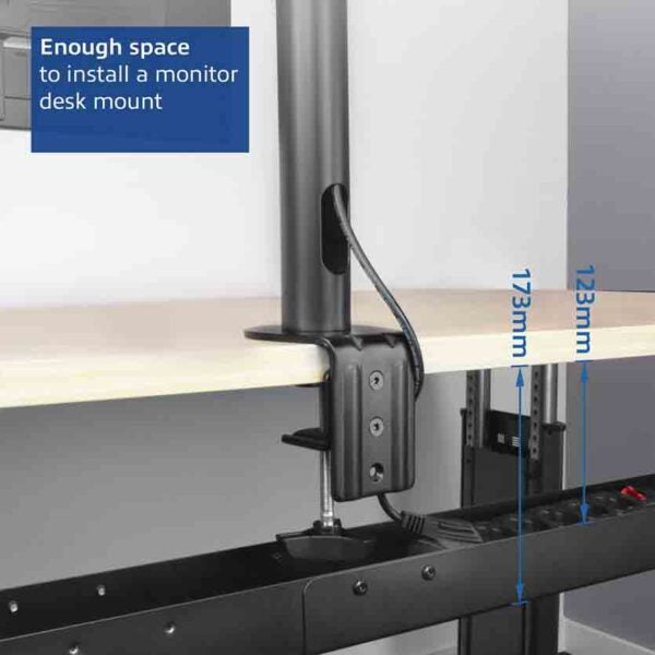 ACT AC8376 UNDER DESK EXTENDABLE CABLE MANAGEMENT TRAY W/CLAMP MOUNT