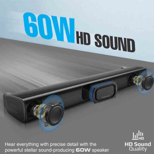 PROMATE STREAMBAR-60.UK 60W SOUNDBAR WITH SUBWOOFER BASSBOOST