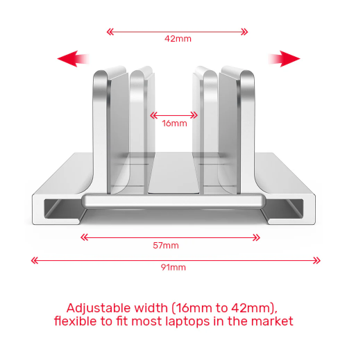 Unitek Stand for Laptop Adjustable Vertical Holder OT172GY
