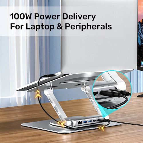 Unitek Laptop Stand with USB Hub 4K30Hz HDMI + FE Lan + PD100W D1109B