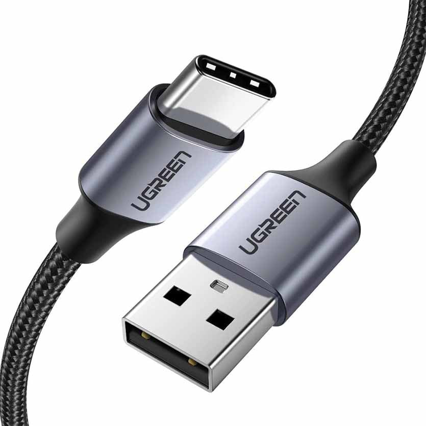 UGREEN 60126 TYPE C 1m BLACK CHARGING CABLE 3A