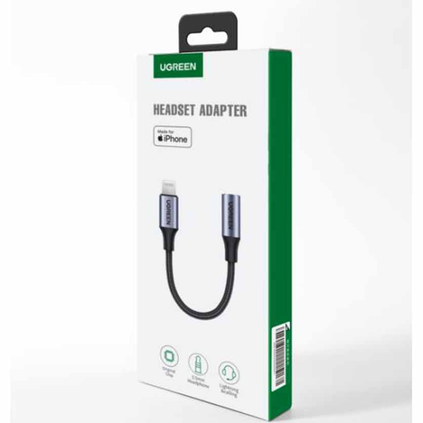 UGREEN 30756 LIGHTNING i6 MFI TO 3.5mm F AUDIO ADAPTOR
